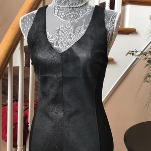 Graham& Spencer Black leather mini dress